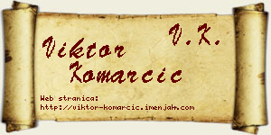 Viktor Komarčić vizit kartica